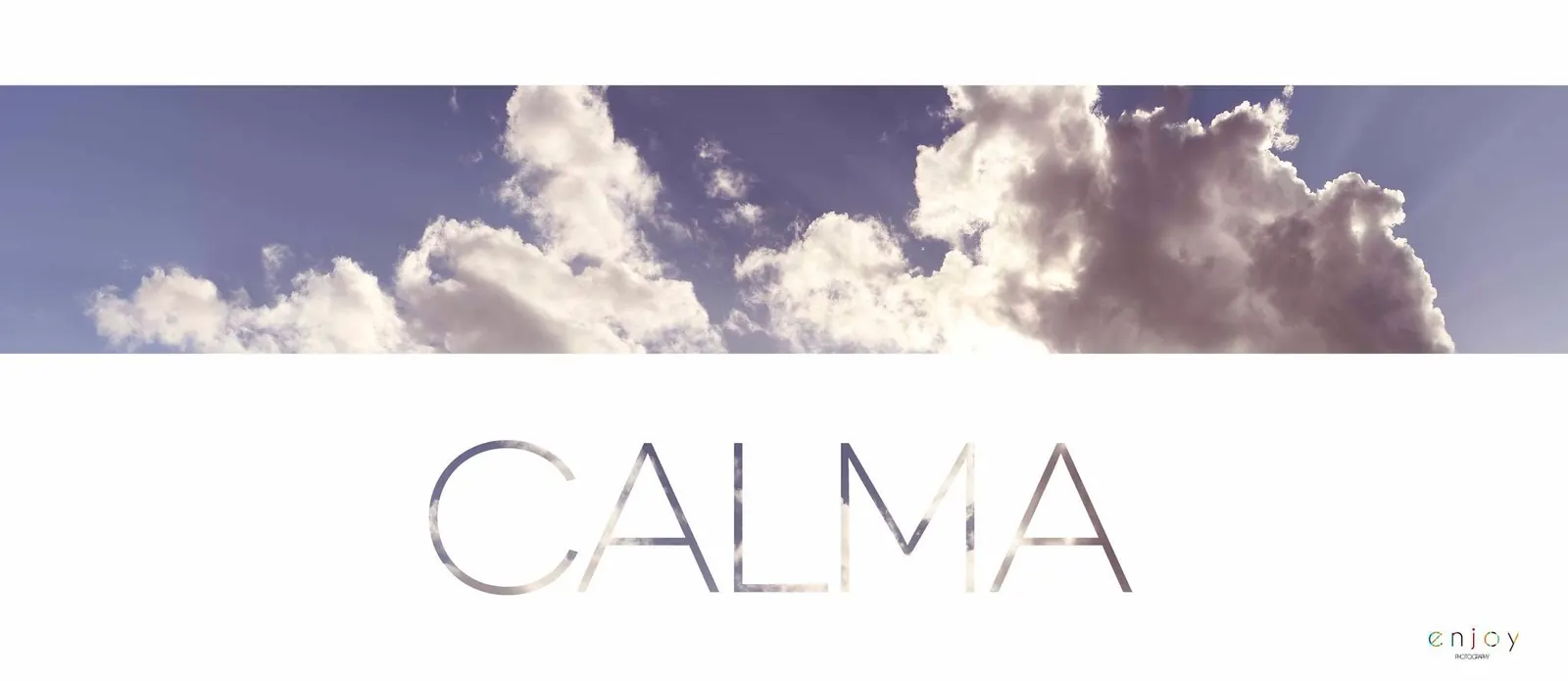 Lámina «Calma»: cielo con nubes iluminadas a contraluz