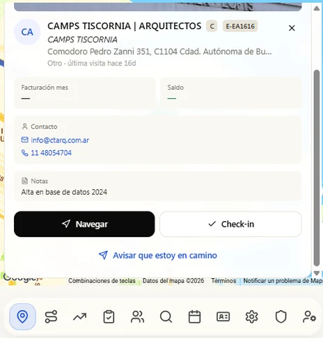 Ruti — ficha de cliente con contacto y acciones