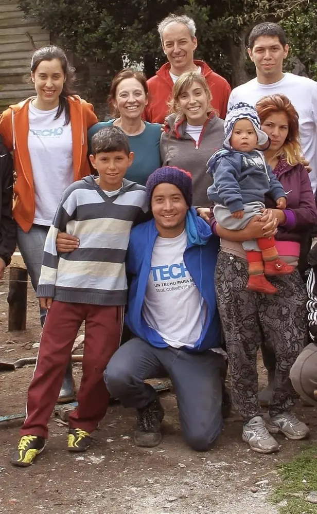 Con una de las familias